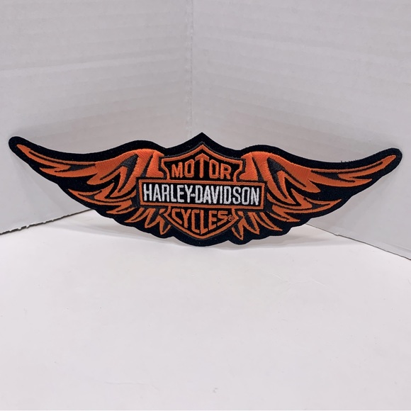 Harley-Davidson Other - Harley Davidson Straight Wing Orange Patch 8”